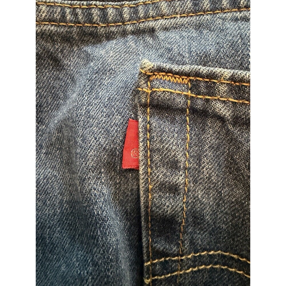 Levis 505 Jeans Mens 42x32 Actual 41x31 Blue 100% Cotton Regular Y2K Blank Tab - Picture 9 of 10